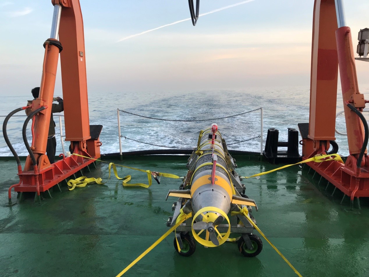 Pengpai Ocean Exploration Company completed 324AUV offshore test in the Yellow Sea