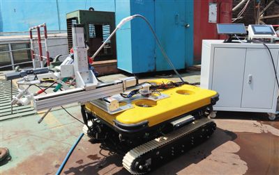 China's autonomous underwater intelligent robot has achieved some underwater maintenance operations